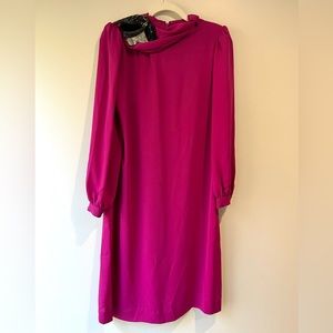 Vintage Lawrence Greer Dress Secretary Tie Neckline Scarf Beaded Shoulder